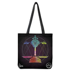 Colorful Libra Sign Print Tote Bag