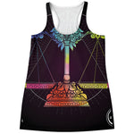Colorful Libra Sign Print Women's Racerback Tank Top