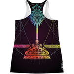 Colorful Libra Sign Print Women's Racerback Tank Top