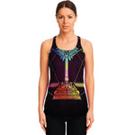 Colorful Libra Sign Print Women's Racerback Tank Top