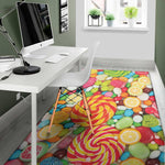 Colorful Lollipop And Candy Print Area Rug