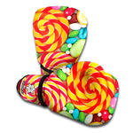 Colorful Lollipop And Candy Print Boxing Gloves