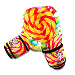 Colorful Lollipop And Candy Print Boxing Gloves