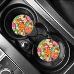Colorful Lollipop And Candy Print Car Coasters