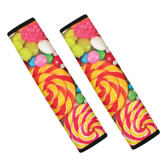 Colorful Lollipop And Candy Print Car Seat Belt Covers