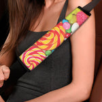Colorful Lollipop And Candy Print Car Seat Belt Covers