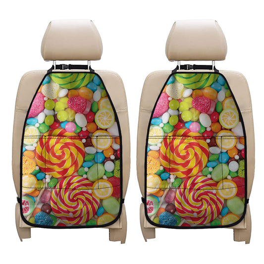 Colorful Lollipop And Candy Print Car Seat Organizers