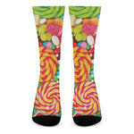 Colorful Lollipop And Candy Print Crew Socks