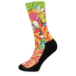 Colorful Lollipop And Candy Print Crew Socks