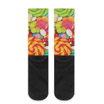 Colorful Lollipop And Candy Print Crew Socks