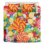 Colorful Lollipop And Candy Print Duvet Cover Bedding Set