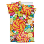 Colorful Lollipop And Candy Print Duvet Cover Bedding Set
