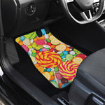 Colorful Lollipop And Candy Print Front and Back Car Floor Mats