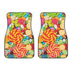 Colorful Lollipop And Candy Print Front Car Floor Mats