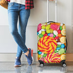 Colorful Lollipop And Candy Print Luggage Cover