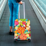 Colorful Lollipop And Candy Print Luggage Cover