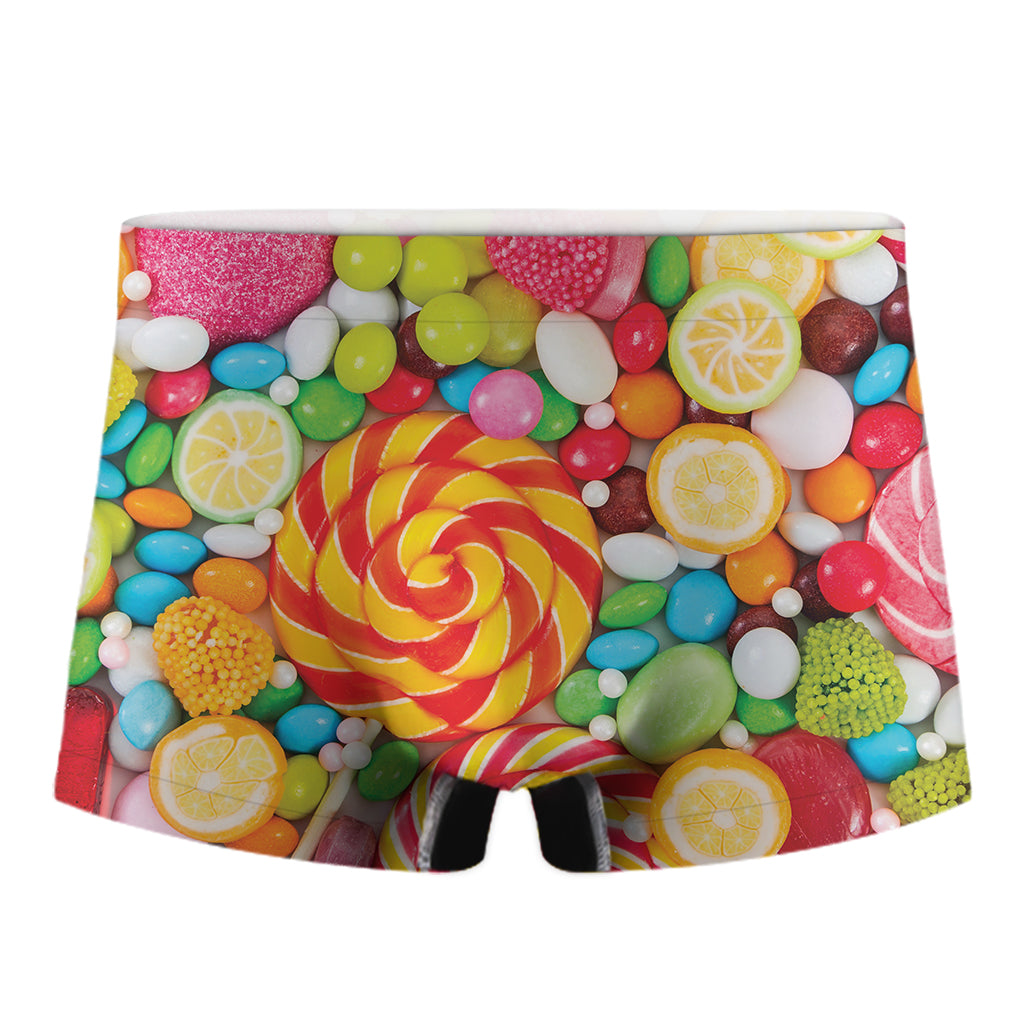 Colorful Lollipop And Candy Print Men's Boxer Briefs