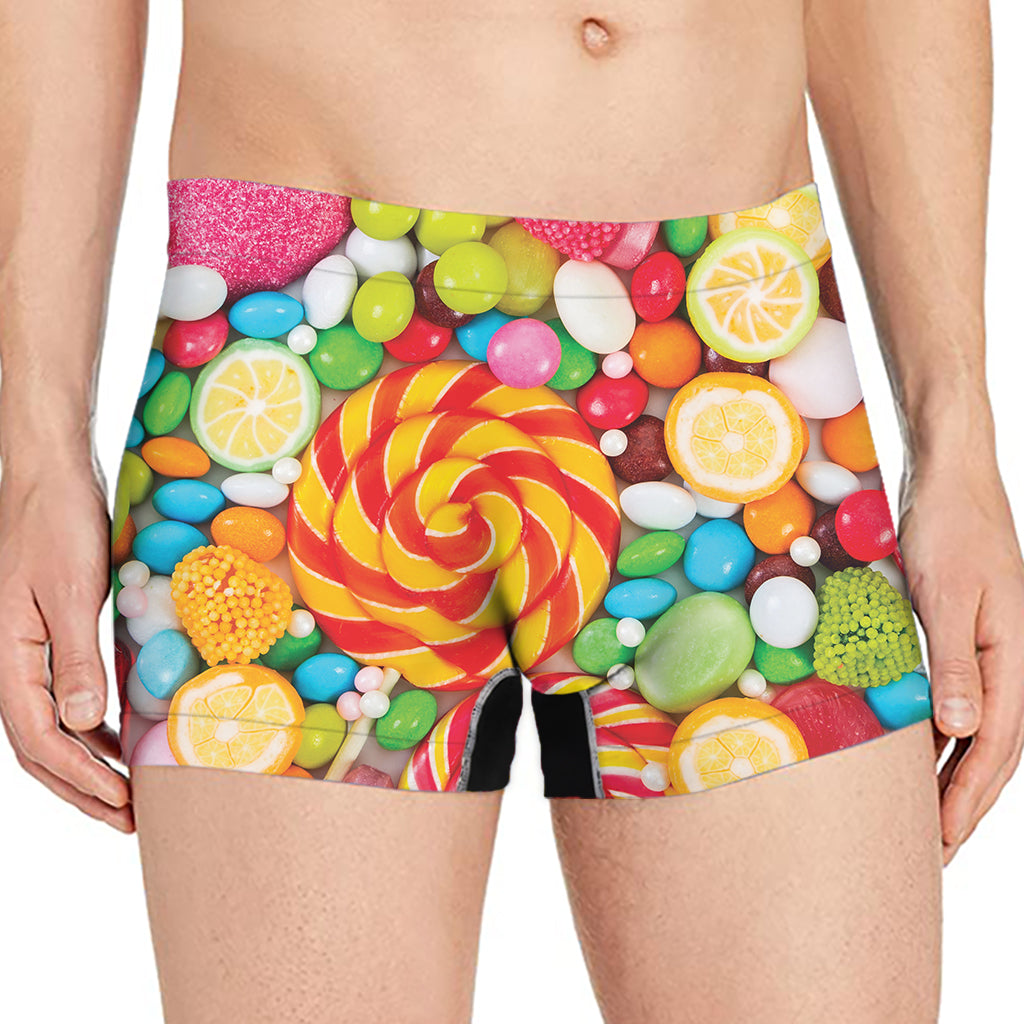 Colorful Lollipop And Candy Print Men's Boxer Briefs