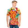 Colorful Lollipop And Candy Print Men's T-Shirt