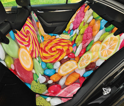 Colorful Lollipop And Candy Print Pet Car Back Seat Cover