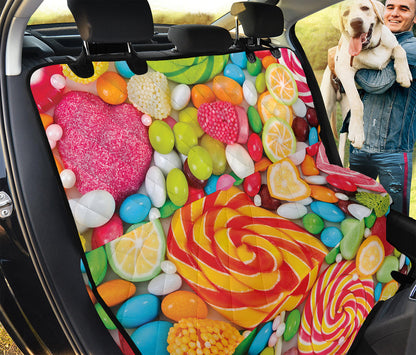 Colorful Lollipop And Candy Print Pet Car Back Seat Cover