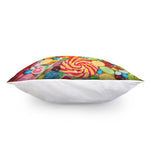Colorful Lollipop And Candy Print Pillow Cover