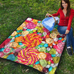 Colorful Lollipop And Candy Print Quilt