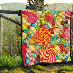 Colorful Lollipop And Candy Print Quilt