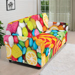 Colorful Lollipop And Candy Print Sofa Cover
