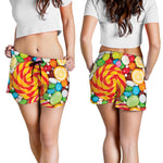 Colorful Lollipop And Candy Print Women's Shorts