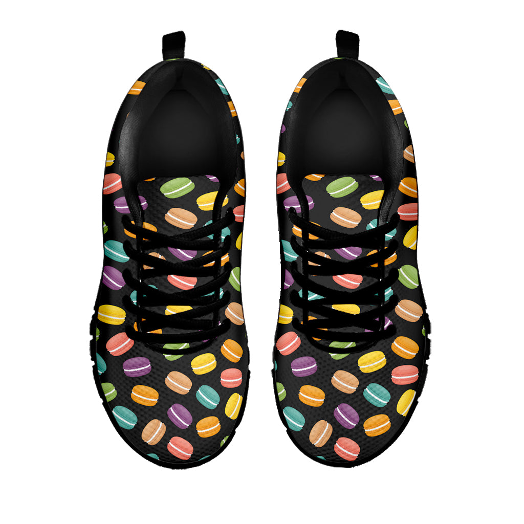 Colorful Macaron Pattern Print Black Sneakers
