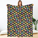 Colorful Macaron Pattern Print Blanket