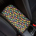 Colorful Macaron Pattern Print Car Center Console Cover