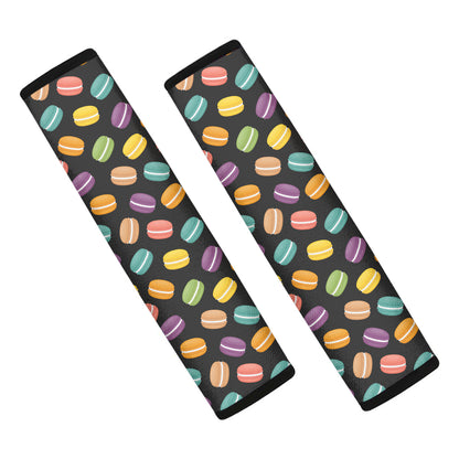 Colorful Macaron Pattern Print Car Seat Belt Covers
