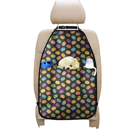 Colorful Macaron Pattern Print Car Seat Organizers