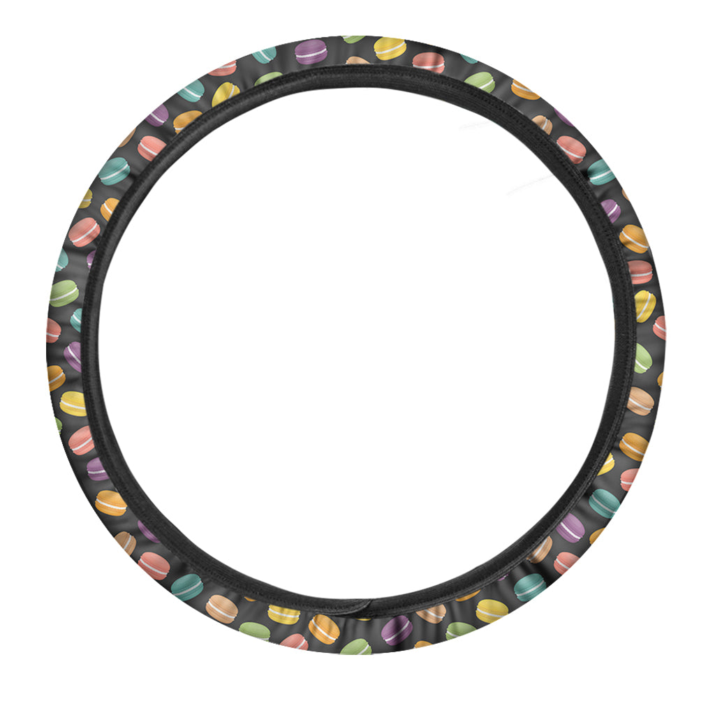 Colorful Macaron Pattern Print Car Steering Wheel Cover