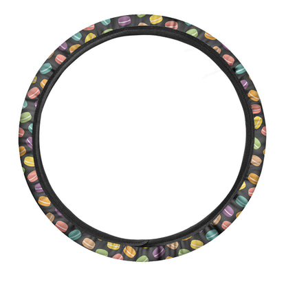 Colorful Macaron Pattern Print Car Steering Wheel Cover