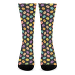 Colorful Macaron Pattern Print Crew Socks