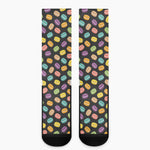 Colorful Macaron Pattern Print Crew Socks