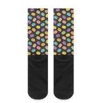 Colorful Macaron Pattern Print Crew Socks