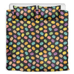 Colorful Macaron Pattern Print Duvet Cover Bedding Set