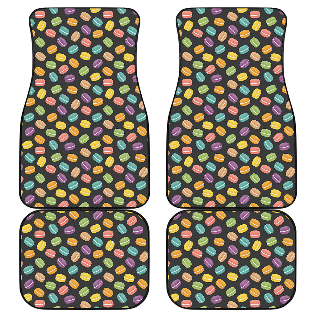 Colorful Macaron Pattern Print Front and Back Car Floor Mats