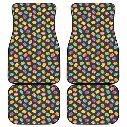 Colorful Macaron Pattern Print Front and Back Car Floor Mats