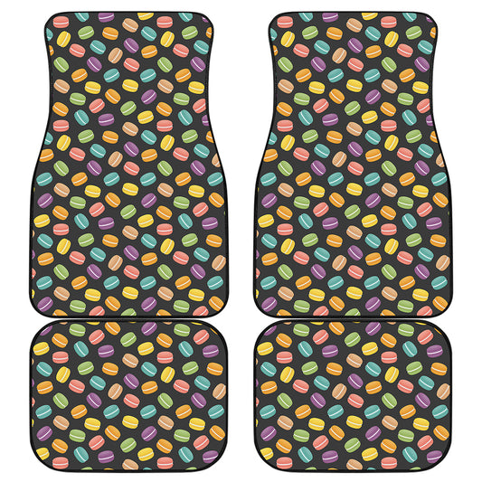 Colorful Macaron Pattern Print Front and Back Car Floor Mats