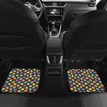 Colorful Macaron Pattern Print Front and Back Car Floor Mats