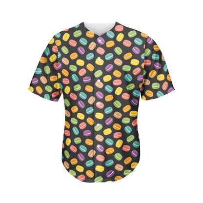 Colorful Macaron Pattern Print Men's Baseball Jersey