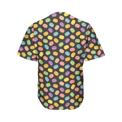 Colorful Macaron Pattern Print Men's Baseball Jersey