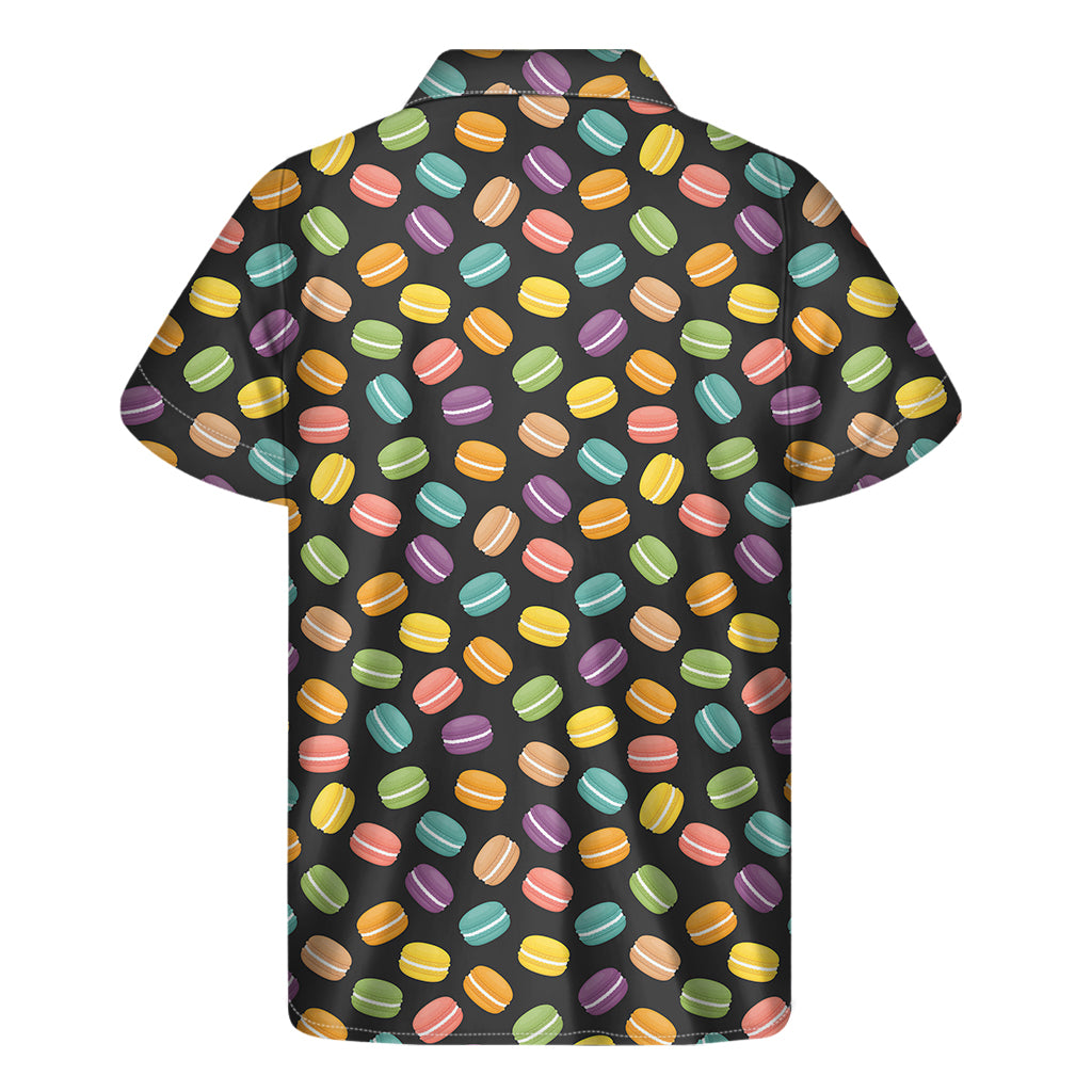 Colorful Macaron Pattern Print Men's Short Sleeve Shirt