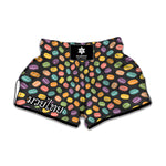 Colorful Macaron Pattern Print Muay Thai Boxing Shorts