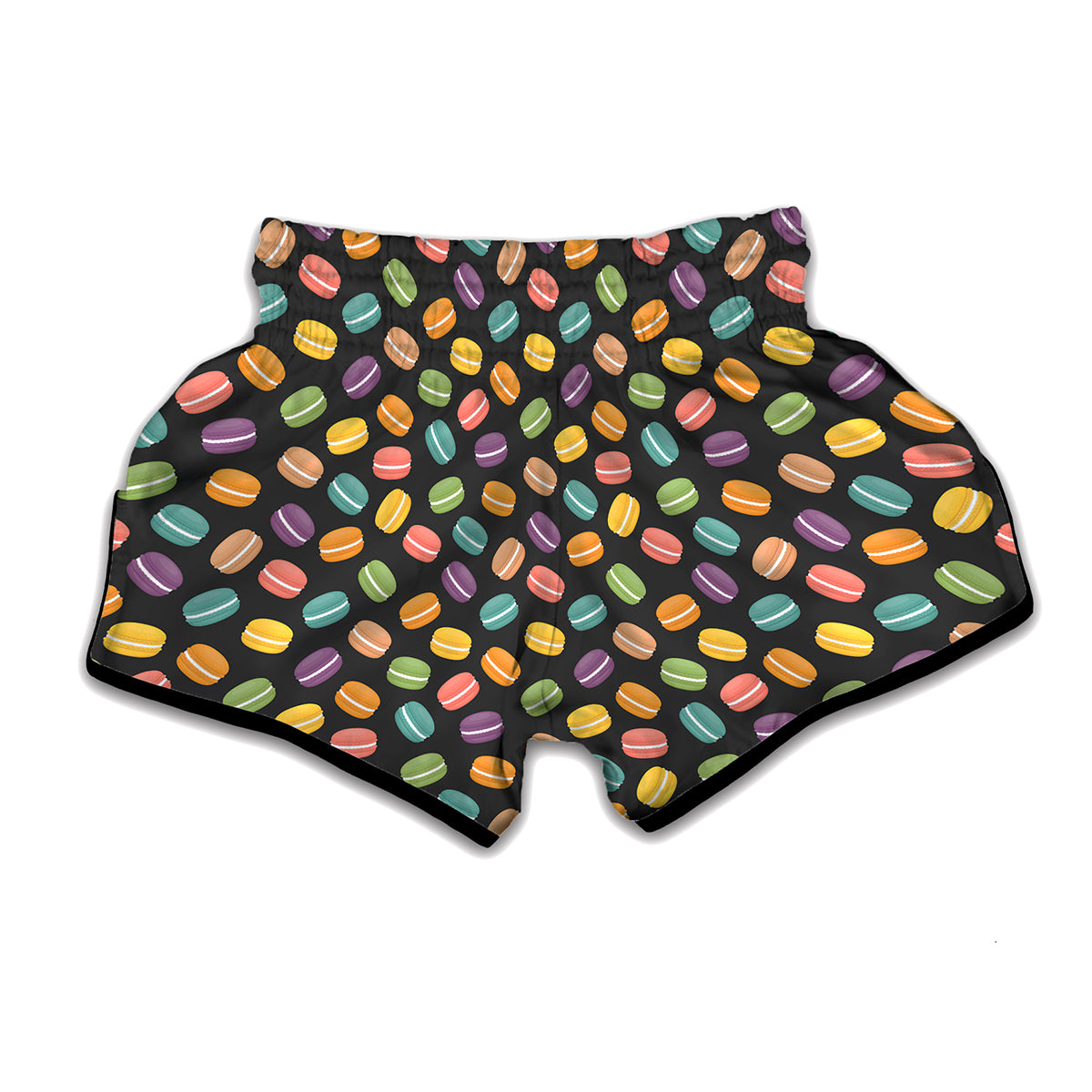 Colorful Macaron Pattern Print Muay Thai Boxing Shorts